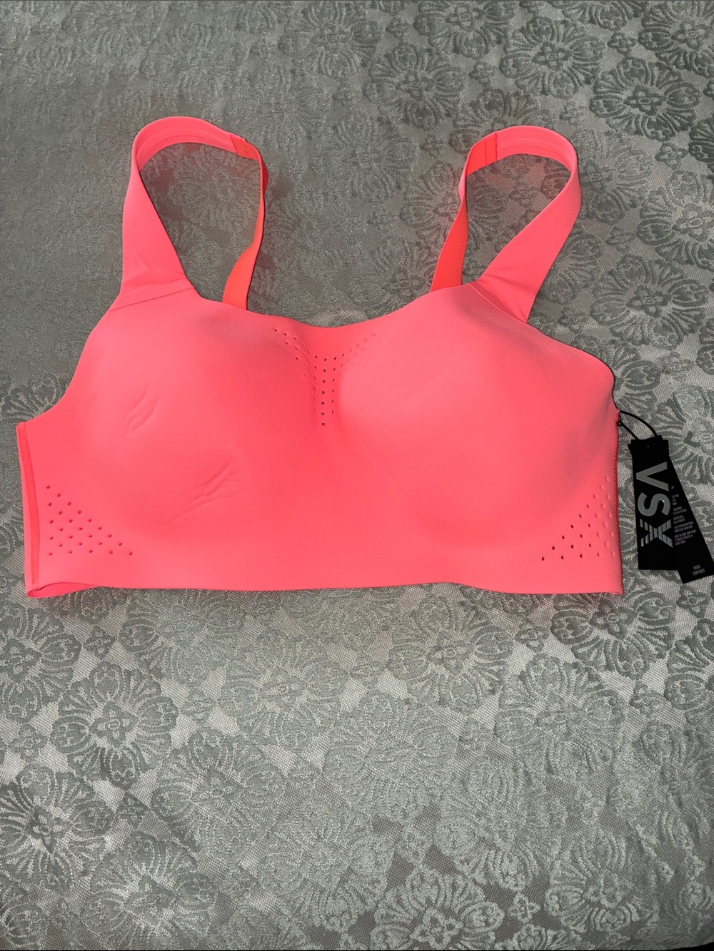 Victoria's Secret Neon Coral Wireless Seamless Sports Bra